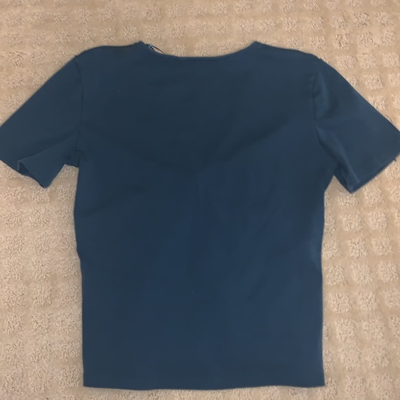 Zara V Neck Scrunch Top Size M - Picture 2 of 2